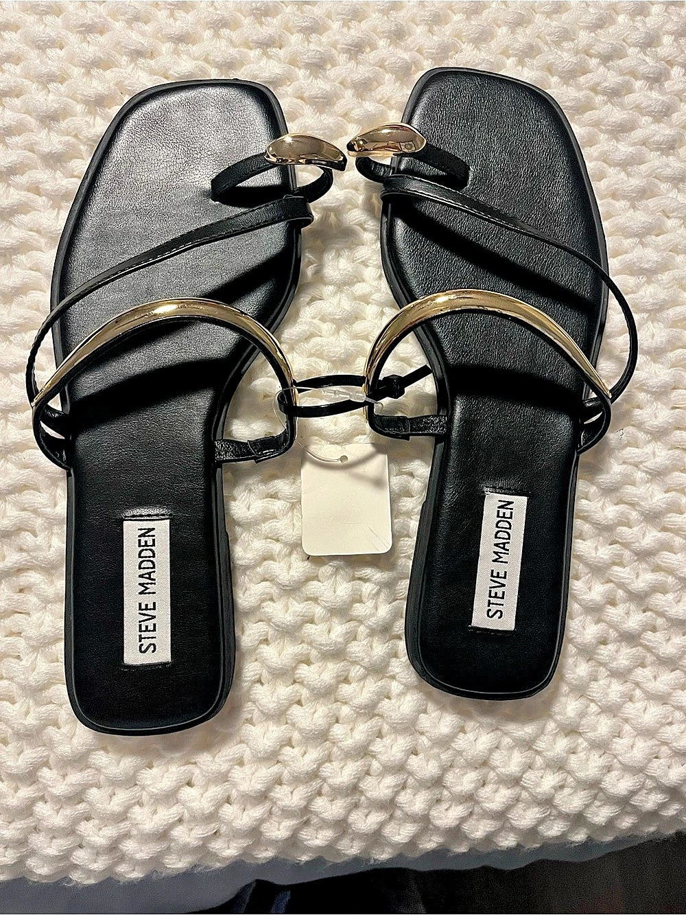 Steve Madden Ardent Women's Black Sandals US 8M NWT